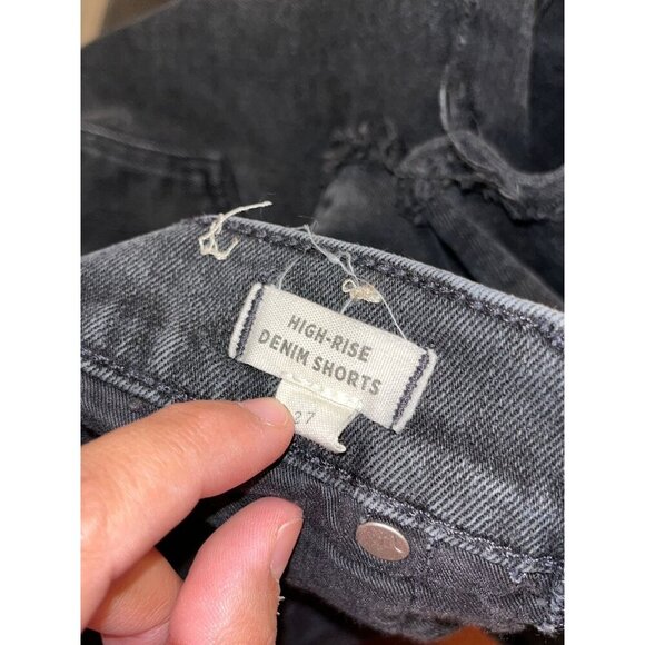 Madewell Black High Rise Demin Shorts Womens Size 27 - Picture 7 of 10